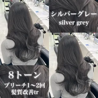 ロング カラー ♡艶髪グレージュ特化 CHIKARA♡のヘアスタイル