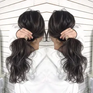 ロング カラー ヘアアレンジ BANK'S hair所属・💐ケラチン 髪質改善寺坂雄飛💐のヘアスタイル
