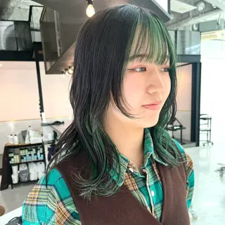 ミディアム カラー 🎀ハイトーン/艶 カラーKaRin🎀のヘアスタイル