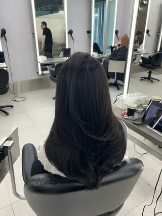 ロング 韓国ヘア AYUMIのヘアスタイル