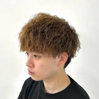 ショート カラー パーマ メンズ 【メンズパーマ特化】 🍏網中勇喜のヘアスタイル