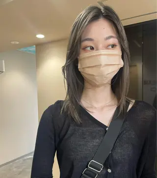 ミディアム カラー ヘアアレンジ 松井那津子 /ハイライトブリーチのヘアスタイル