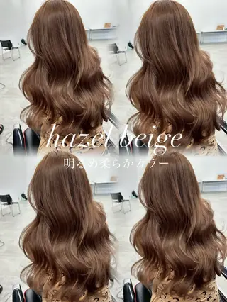 セミロング 🕊ブリーチなしカラ ー/レイヤーカットのヘアスタイル