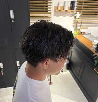 パーマ メンズ 綱川 琉生のヘアスタイル