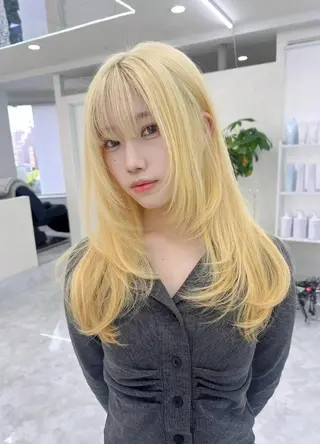 ロング 江坂エリア最安値◎ ブリーチ*土田のヘアスタイル