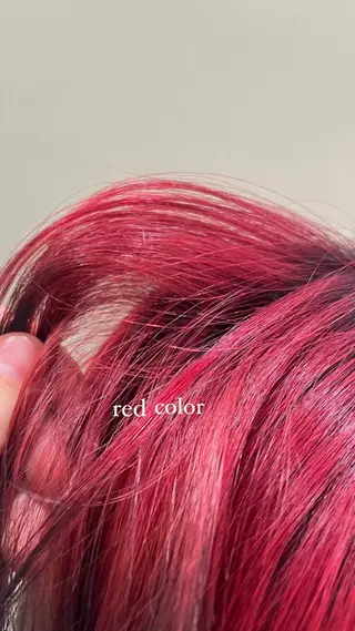 ミディアム カラー 💗暖色/ブリーチ/ レイヤー/横浜/メイのヘアスタイル