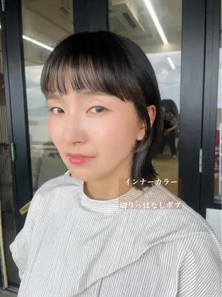 ミディアム 藤本 静香のヘアスタイル