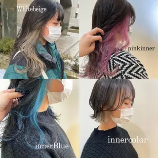 ミディアム 井上 亜海のヘアスタイル