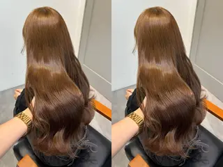 ロング カラー 縮毛矯正・癒し ヘッドスパ🧸ここなのヘアスタイル