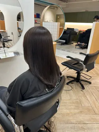 ミディアム カラー ベージュ/グレージュ 新潟/万代/井上佑のヘアスタイル