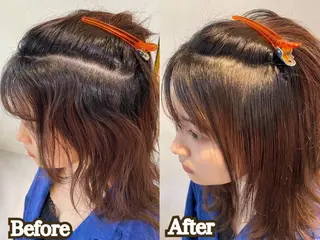 ミディアム 縮毛矯正 🎨銀座のヘアスタイル