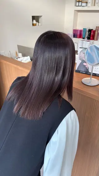 ミディアム カラー 能勢 莉里花のヘアスタイル