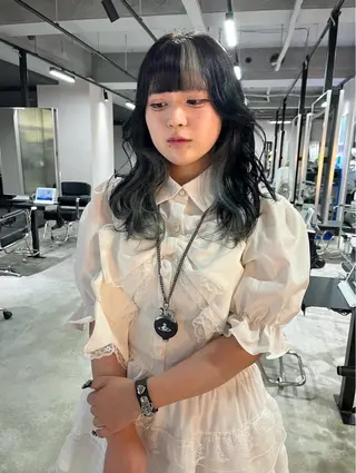 カラー 心斎橋/ブロンド/ ペールカラー/あみかのヘアスタイル