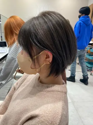 ショート カラー パーマ 小野寺瑞希 /最小顔カットのヘアスタイル