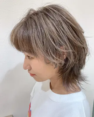 ミディアム カラー graxi'    グラシー所属・ブリーチ/ハイトーン SERINAのヘアスタイル