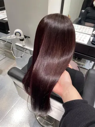 ロング カラー パーマ ヘアアレンジ 山下 とよかのヘアスタイル