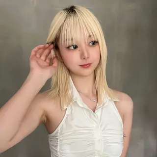 ミディアム 🥇KEN /レイヤー/艶カラーのヘアスタイル