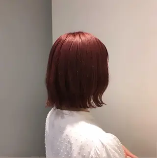 ミディアム カラー 堀 ゆきみのヘアスタイル