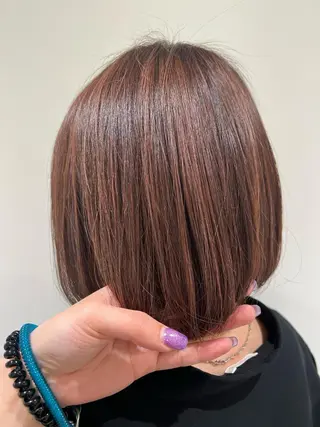 ミディアム カラー 【暖色カラー特化】 中山由梨のヘアスタイル