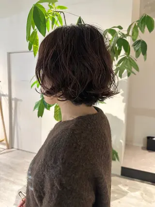 ショート パーマ シェアサロンコネクト所属・Chiho/ 博多/大人かわいいのヘアスタイル