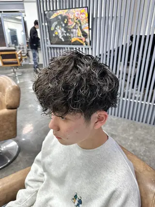パーマ メンズ 梅田/全パーマ特化/ ケアパーマ特化/秋本のヘアスタイル