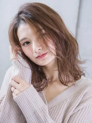 ミディアム カラー ヘアアレンジ 増子 幹樹のヘアスタイル