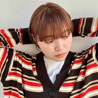 ショート あやめ【顔まわり/レ イヤー/柔らかカラ】のヘアスタイル