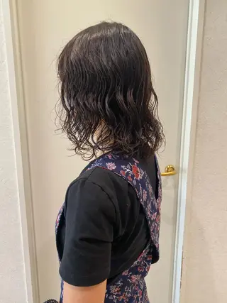 ミディアム カラー パーマ ヘアアレンジ パーマ指名No1 /namiのヘアスタイル