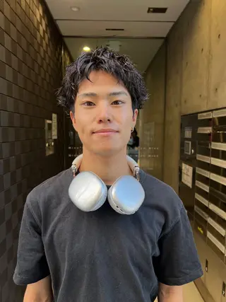 ショート パーマ メンズ 大阪メンズハイトーン /スパイキー/RAIのヘアスタイル