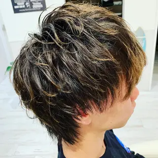 ショート メンズ IwAsh中山所属・✂︎中山ブリーチ・ パーマ✂︎露木智也のヘアスタイル