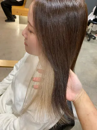 セミロング カラー 🩷🍭中津・梅田 エリア🍬💜のヘアスタイル