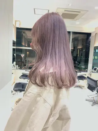 セミロング カラー minami🪷 暖色カラーのヘアスタイル