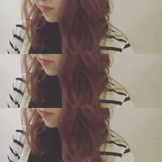 セミロング ロング カラー LoRE hair 四条河原町 西尾友里のヘアスタイル