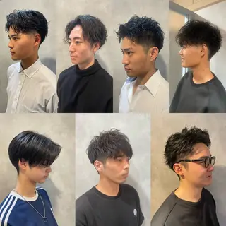 ミディアム パーマ メンズ フリーランスシェアサロンルレイル所属・心斎橋/メンズ /ルレイル/地形真希のヘアスタイル