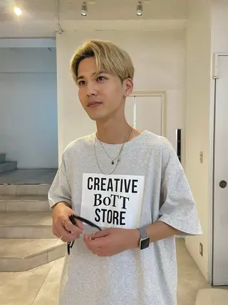 ショート カラー メンズ 🇰🇷カルマパーマ kaito🇰🇷のヘアスタイル