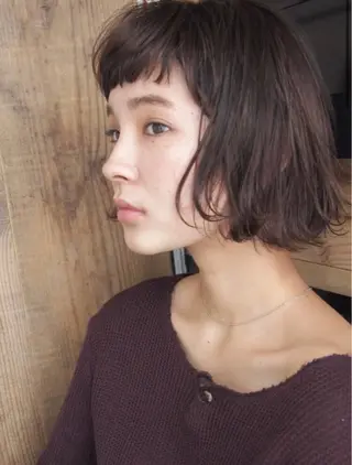 ショート カラー パーマ kos所属・西室隆義 二子玉川/艶カラーのヘアスタイル