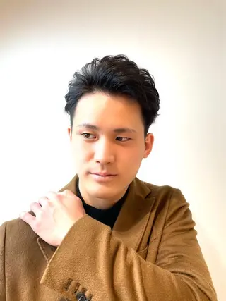 パーマ メンズ IwAsh中山所属・✂︎中山ブリーチ・ パーマ✂︎露木智也のヘアスタイル