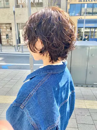 ショート パーマ 会田 渡夢のヘアスタイル