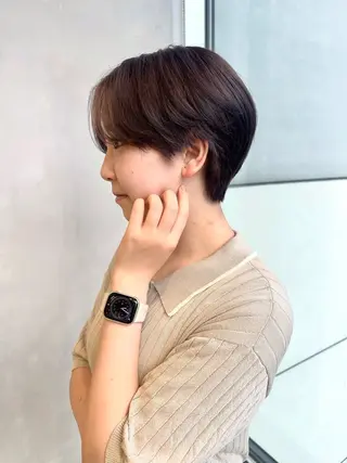 ショート カラー 似合わせ小顔ショート /akane🐰♥️のヘアスタイル