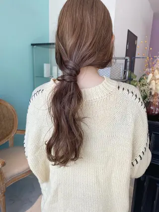 ロング カラー 藤井 貴美子のヘアスタイル