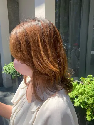 ミディアム ハイトーンカラー/ インナー/木村黎🌞のヘアスタイル