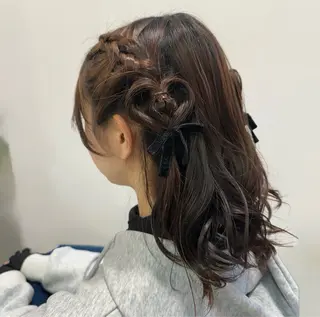 ミディアム ヘアアレンジ 杉山 彩華のヘアスタイル