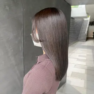 ミディアム カラー 顔周りカット/アレン ジ/カラー小野寺紗良のヘアスタイル