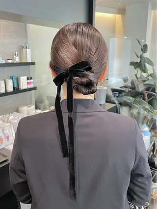 ミディアム ヘアアレンジ ダブルカラー🫐 /まゆ🎀のヘアスタイル