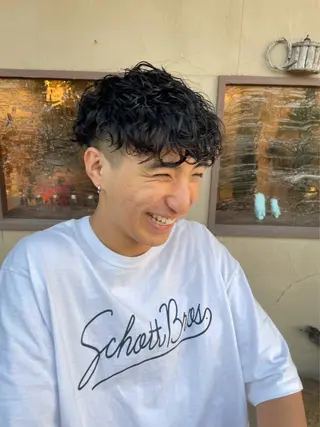 ショート パーマ メンズ bissflare 三津橋のヘアスタイル