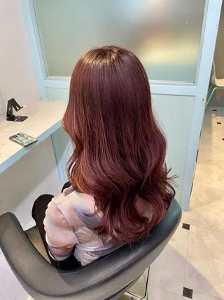 カラー 🍒♡艶髪暖色カラー saaya♡🍒のヘアスタイル
