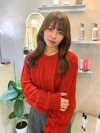 セミロング カラー 韓国ヘア🇰🇷/ 顔周り/松田光里のヘアスタイル