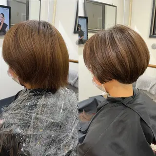 ショート カラー SUN GLOW サングロウ所属・水素トリートメント/ 髪質改善/ナカノメのヘアスタイル