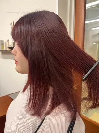 ミディアム カラー Garland 表参道所属・ミディアムレイヤー/ 艶カラー🎀　emiのヘアスタイル