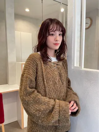 ミディアム カラー Hanon hair & relaxation所属・Hanon 美桜のヘアスタイル